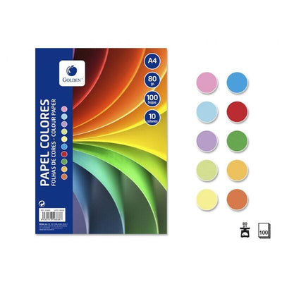 Golden Resmilleria Paper Colours A4 100 Hojas - 80GR — image 1