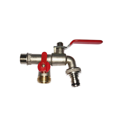 Grifo Esfera - Double Output - With Codo - 1/2X3/4X3/4 - (envasado) — image 1