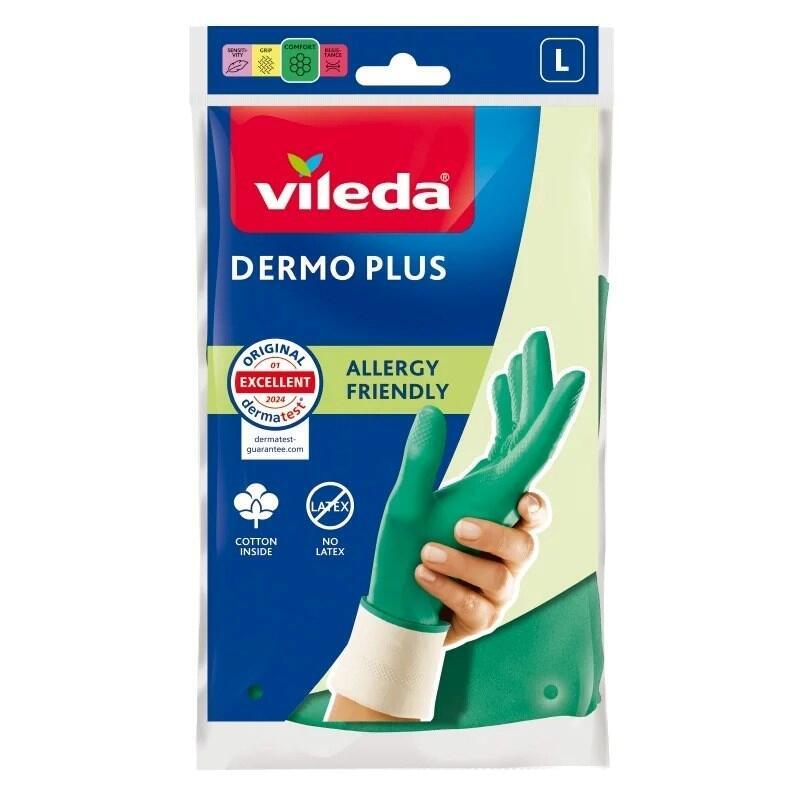 Vileda Gloves Dermo Plus «l» Green Algodón, Nitrilo