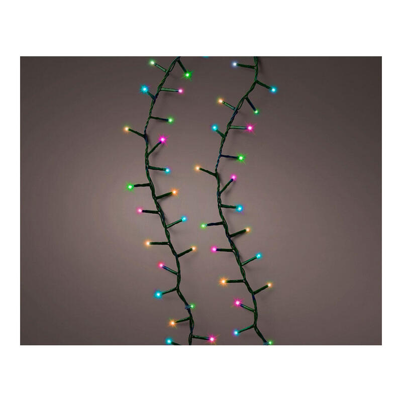 Guirnalda LED Compact Parpadeante Multicolor Pastel 16M 500 LED Cable Verde