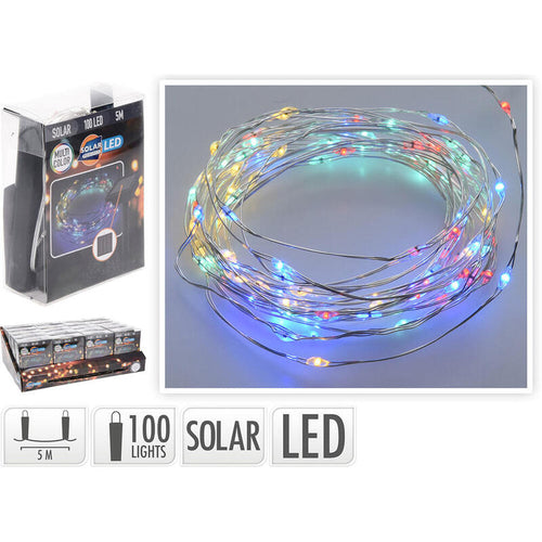 Garland Mled, Multicolour IP44, 100 Leds Solar, 5M. Basics — image 1