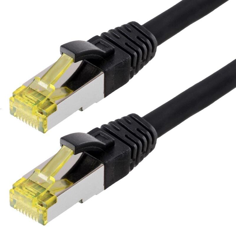 Helos Network Cable S/FTP CAT.6A Black 10,0M