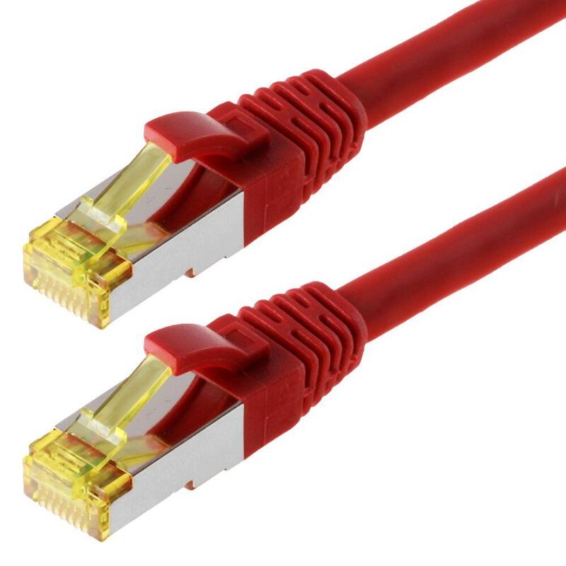 Helos Network Cable S/FTP CAT.6A Red 1,0M
