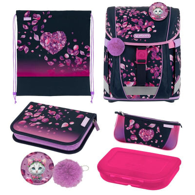 Herlitz Filoactive XL Plus Blossom Dance - Set Of Backpack School (21 L), Colour Black And Pink — image 1
