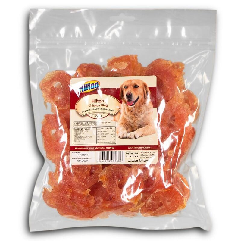 Hilton Soft Chicken Ring - Golosina Perros - 500G