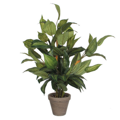 Hosta Green Pvc With Plant Pot Grey — image 1
