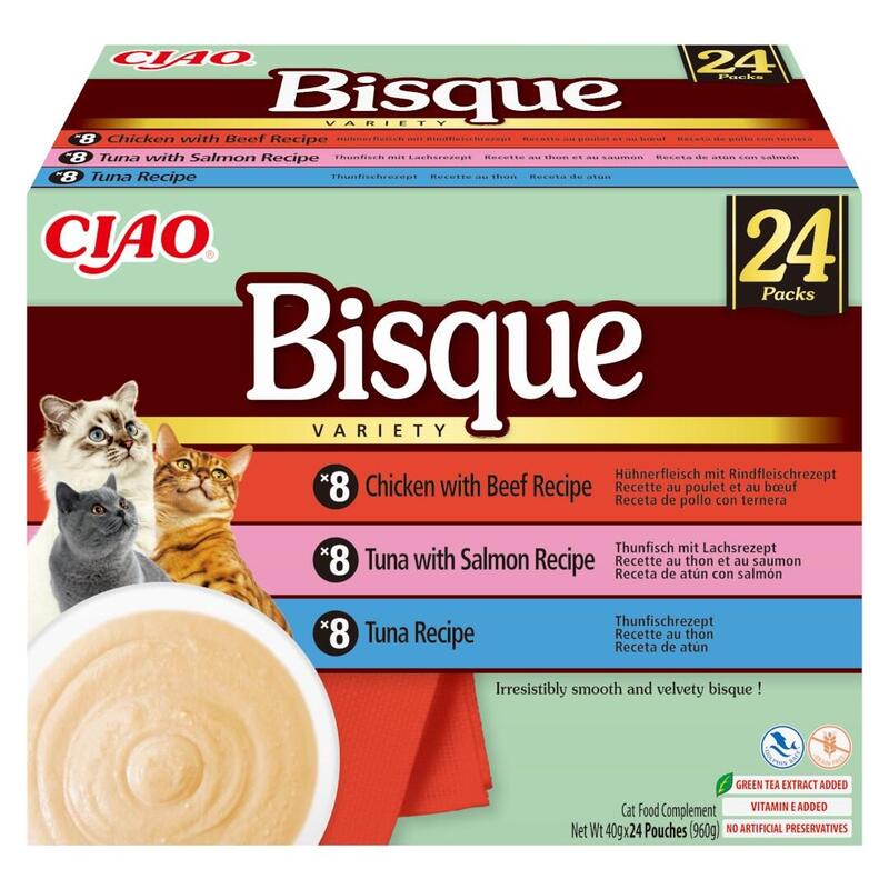 Inaba Cat Ciao Bisque Tuna, Beef, Chick 24X40G