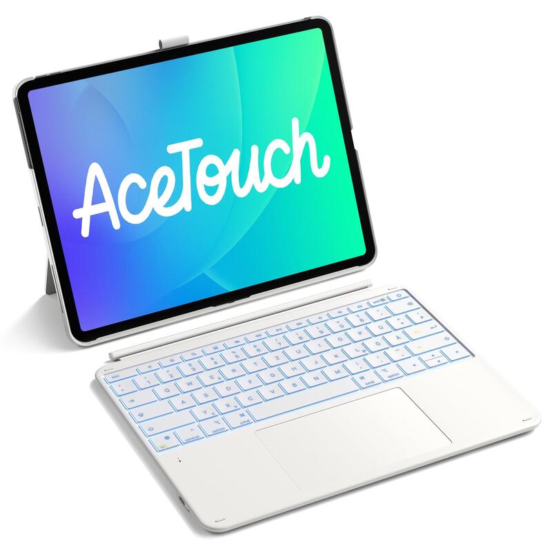 Inateck Keyboard Ace Touch Ipad 13 Compatible Qwertz White