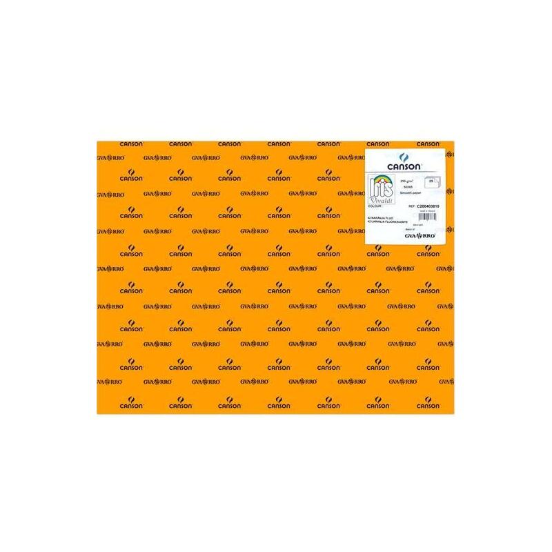 Iris Cartulina 50X65CM 250GR Orange Fluor -25U-