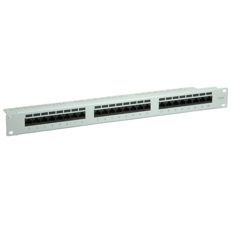 KAT.6 Class And 48,26CM 19PULGADAS-PATCHPANEL 24P Without Apantallar Grey