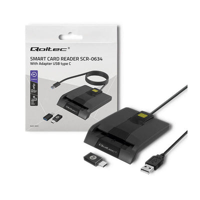 Qoltec Card Reader Identificación Smart SCR-0634 USB Type-c — image 1