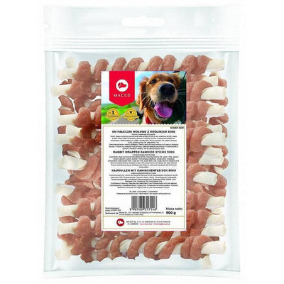 Maced Rabbit Wrapped Rawhide Sticks - Masticable Perros - 500G — image 1