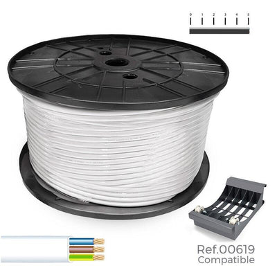 Hose Plana H05VVH3-F 3G 1,0MM² White 200M. (bobina Large — image 1