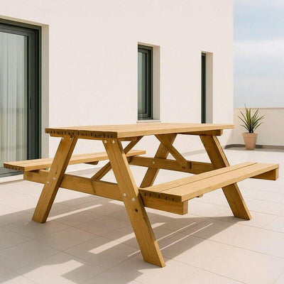 Desk Picnic Wood 177 X 152 X 71CM — image 1