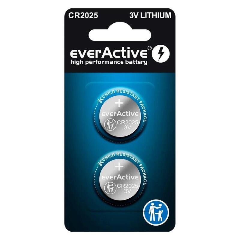Everactive Mini Battery Litio CR2025 - Blister 2 Units