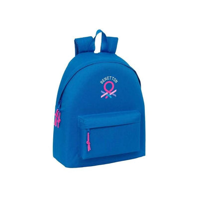 Safta Backpack Benetton Basics Azulina - Bolsillo Front - Hombreras Acolchadas - Double Tirador Zip - Handle — image 1