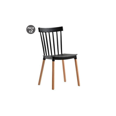 Muvip Pack 2 Chairs Design D800 - Colour Black — image 1