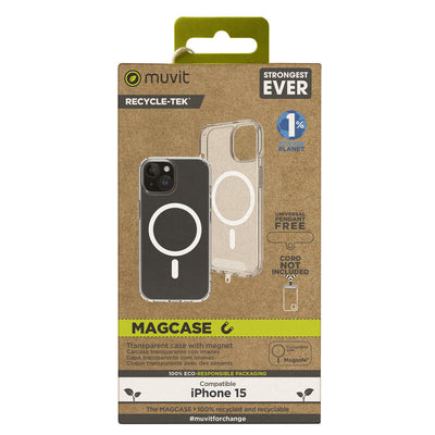 Muvit For Change Case Recycletek Magsafe Compatible With Apple Iphone 15 Transparent — image 1