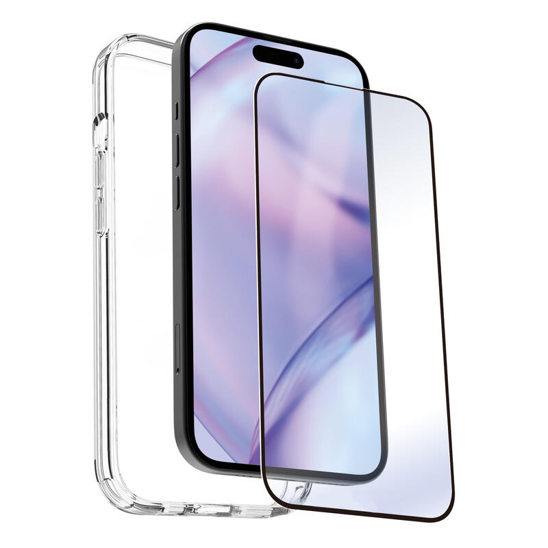 Myway Case Compatible With Apple Iphone 15 Plus + Protector Screen Glass Tempered Flat