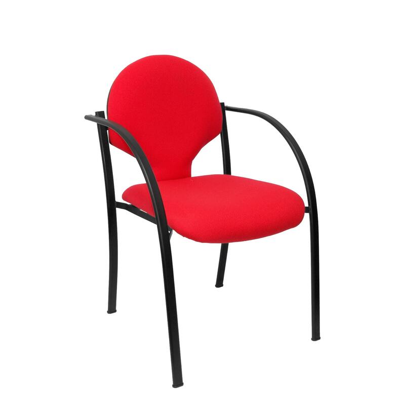 Pack 2 Chairs Hellin Chasis Black Aran Red