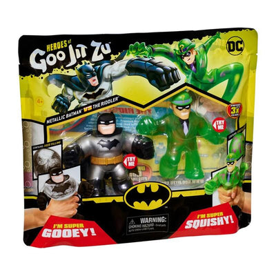 Bandai Pack 2 Figuras Goo Jit Zu DC Héroes Batman Vs The Riddler — image 1
