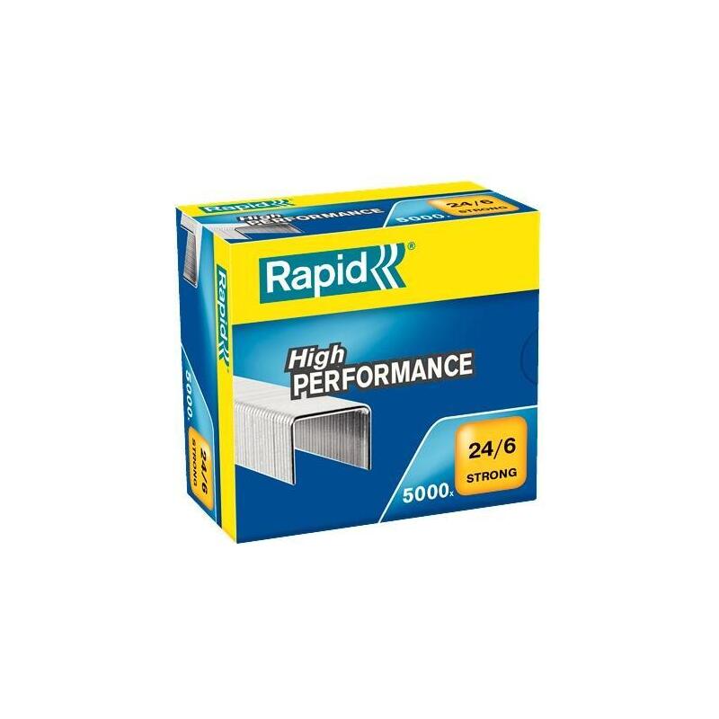 Rapid Pack 5 Units Staples Strong 24/6 Galvanizada Box Of 5000