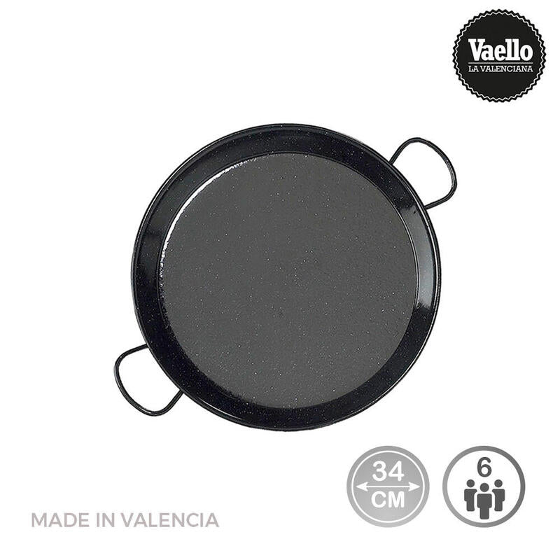 Vaello Paellera Esmaltada Induccion And Vitroceramica Ø34CM (6 Personas).