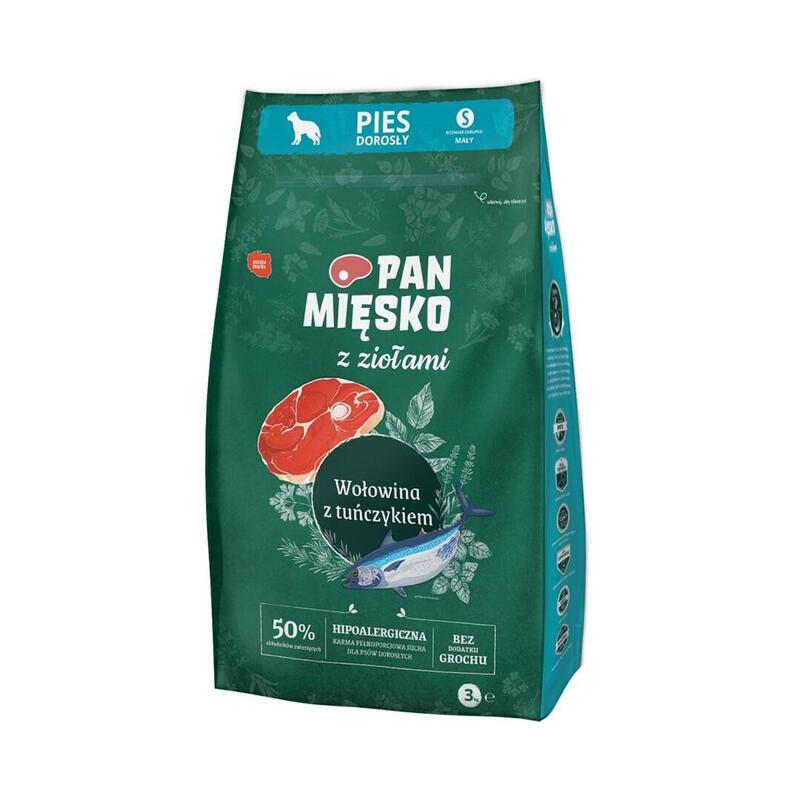 Pan Miesko Carne With Atún Alimento Seco Perro 3KG