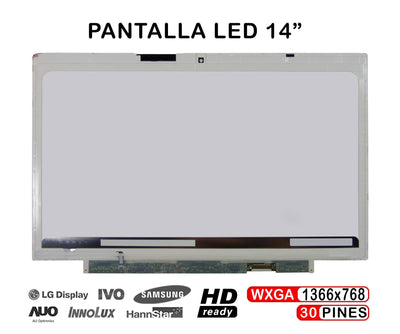 Screen LED 14 Laptop Fujitsu Lifebook U772 Series LP140WH6-TSA2 LP140WH6-TSA3 — image 1