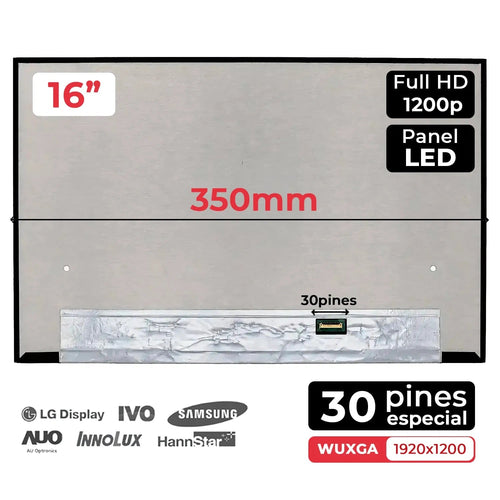 Screen LED 16 1920X1200 FHD Laptop N160JCA-EEL REV.A1 30 Pines Edp — image 1