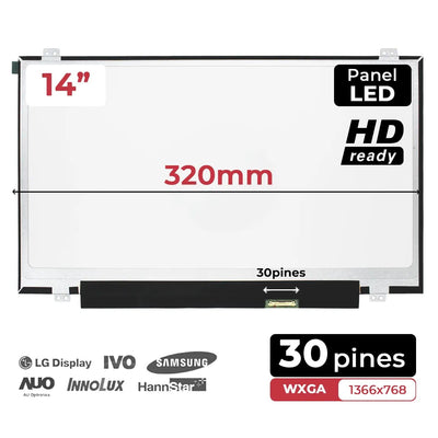 Screen LED 14 Laptop N140BGA-EA3 REV.C1 HB140WX1-401 HB140WX1-501 HB140WX1-601 N140FGE-EA2 — image 1
