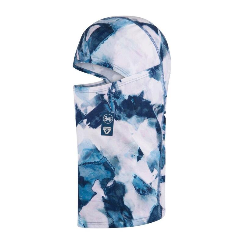 Buff Pasamontañas Thermonet Hinged Balaclava Synth, Blanco-azul