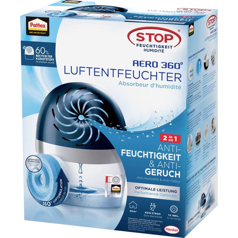 Pattex AERO360 Deshumificador 50M³ White Blue