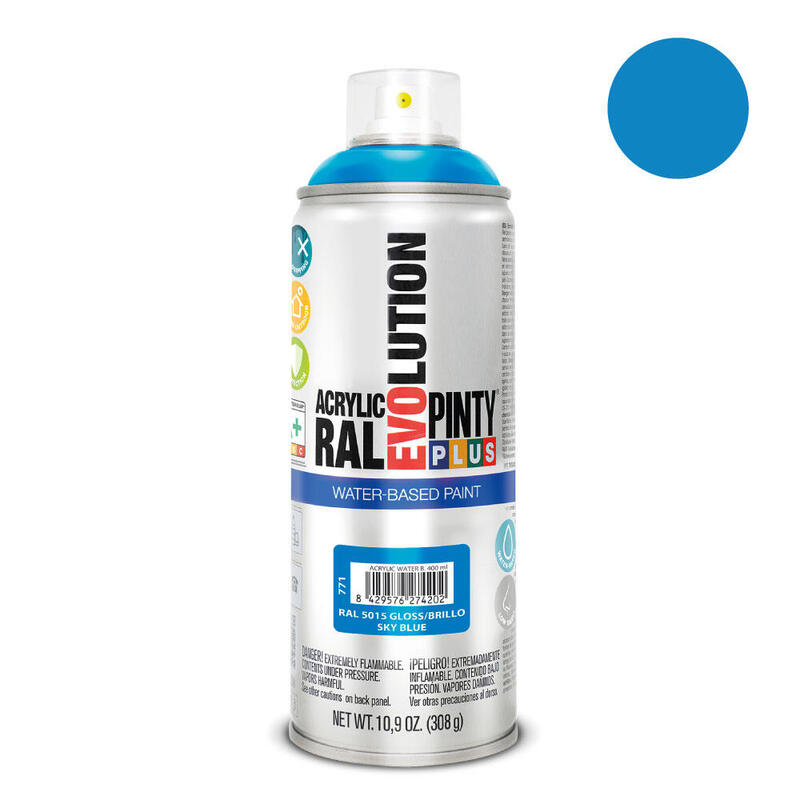 Pintura Spray Pintyplus Evolution Water-based 520CC Ral 5015 Blue Celeste