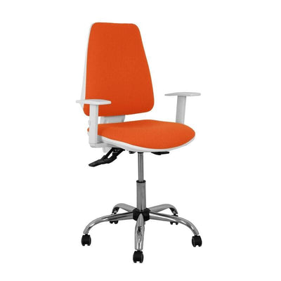 Piqueras And Crespo Chair Elche White Asincro Bali Orange Oscuro Arms Regulables Wheels Parque — image 1