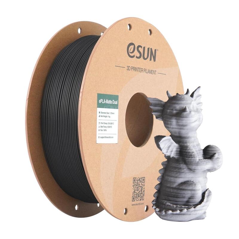 Pla Matte Dual 1,75MM Black White 1KG