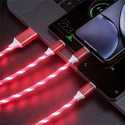 Platinet Cable Type-c Luces LED Red 1.5A 1M — image 1