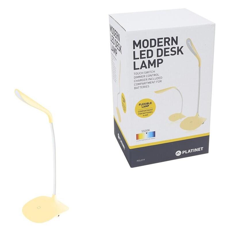 Platinet Lamp LED Desk 3W Flexible Yellow