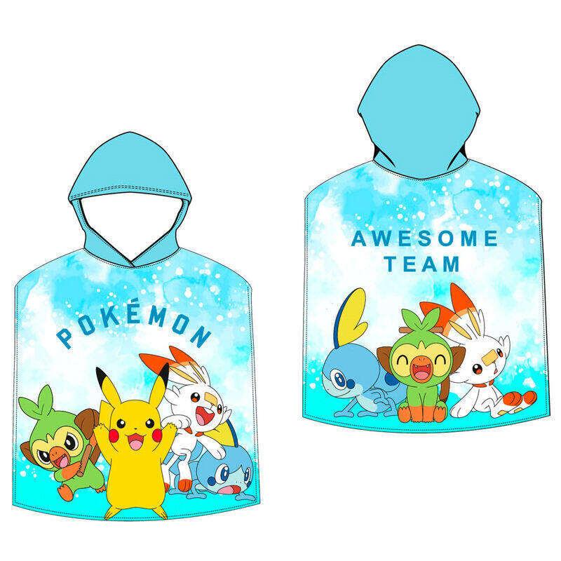Poncho Towel Pokemon Microfibra