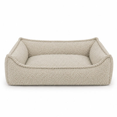 Nino Bouclé Memory Foam Dog Basket Bed – Ecru, XL