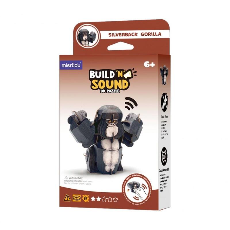 Puzzle 3D Mieredu Buduj I Sluchaj - Goryl