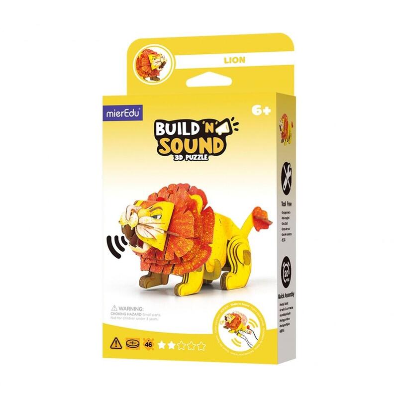 Puzzle 3D Mieredu Buduj I Sluchaj - Lew