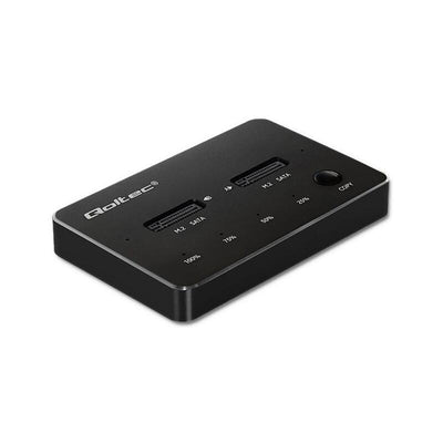 Qoltec 50310 Drive Docking Station 2X SSD M.2 SATA Ngff USB Type C — image 1