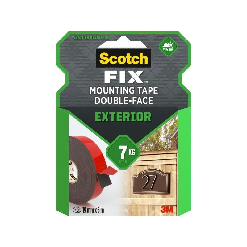 Scotch-fix Tape Assembly Double Cara Exteriores - 19MM X 10M - Black