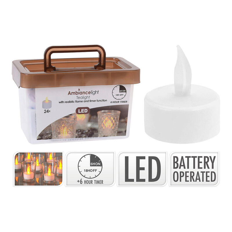 Set 24 Candles LED Efecto Fuego Real