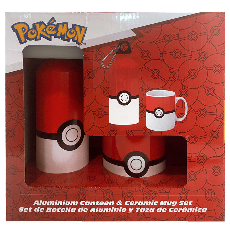 Set Cantimplora Aluminium + Mug Ceramic Pokemon