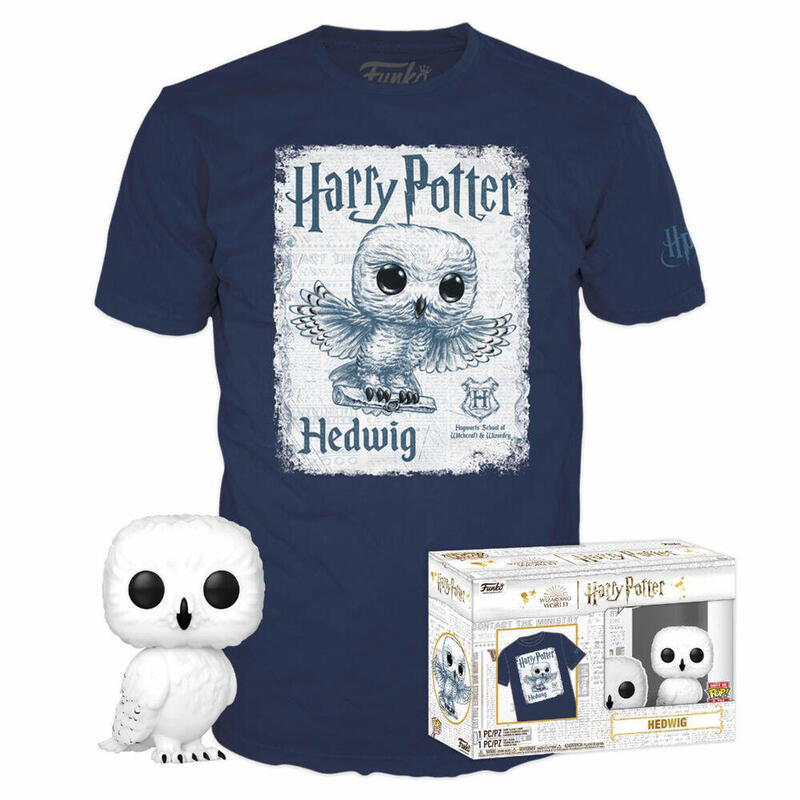 Set Figura Pop &38, Tee Harry Potter Hedwig Tamaño XL