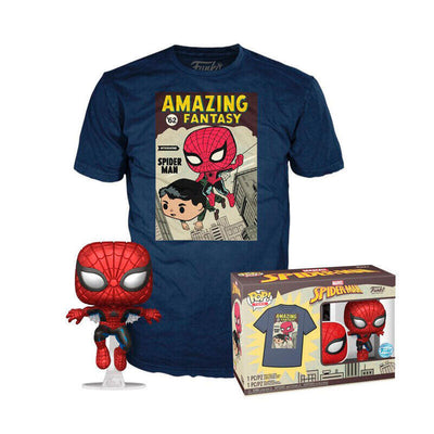 Set Figure Pop &38, Tee Marvel Spiderman Comic Cover Size XL — image 1
