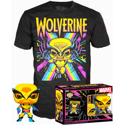 Set Figure Pop & Tee Marvel Wolverine Black Light Size S — image 1