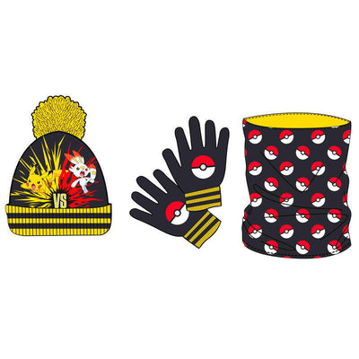Set Gorro Braga Cuello And Gloves Pokemon — image 1